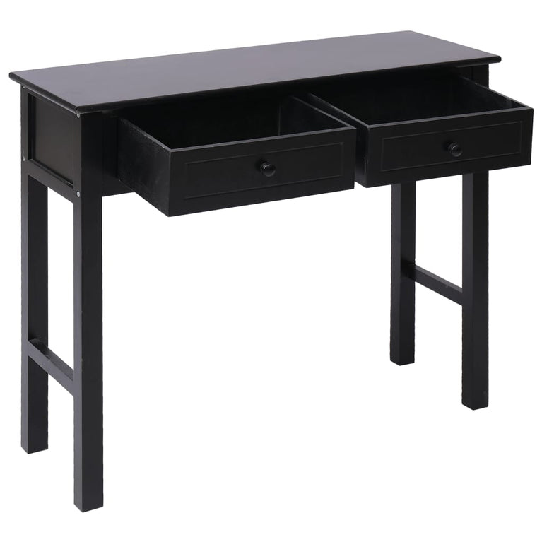 Wandtafel 90x30x77 cm hout zwart MeubelReus