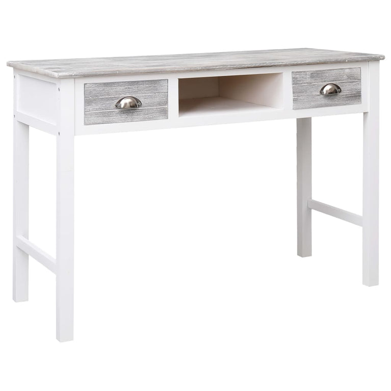 Schrijftafel 110x45x76 cm hout grijs MeubelReus