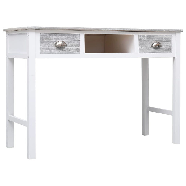 Schrijftafel 110x45x76 cm hout grijs MeubelReus