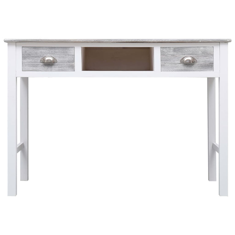 Schrijftafel 110x45x76 cm hout grijs MeubelReus