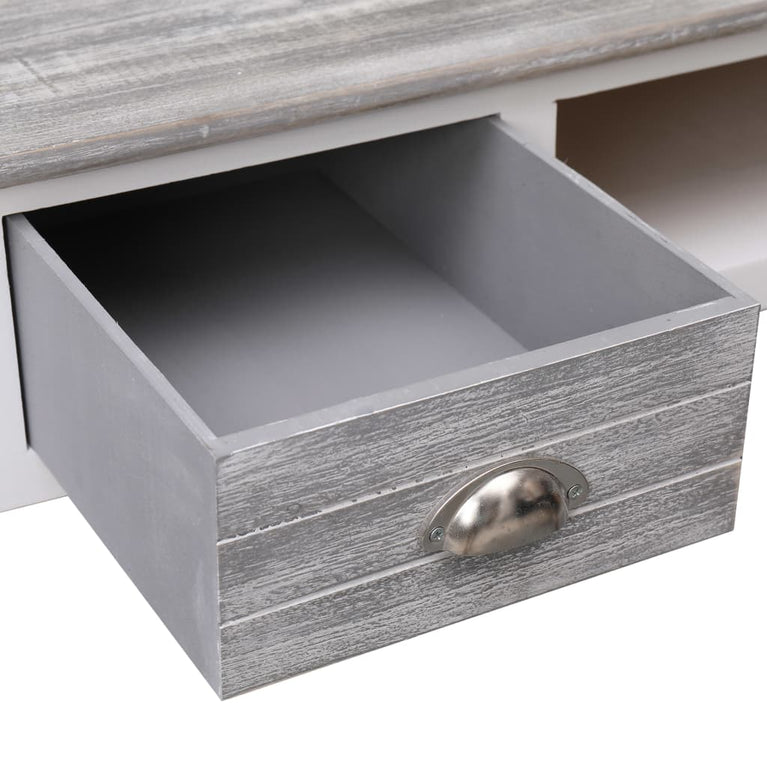 Schrijftafel 110x45x76 cm hout grijs MeubelReus