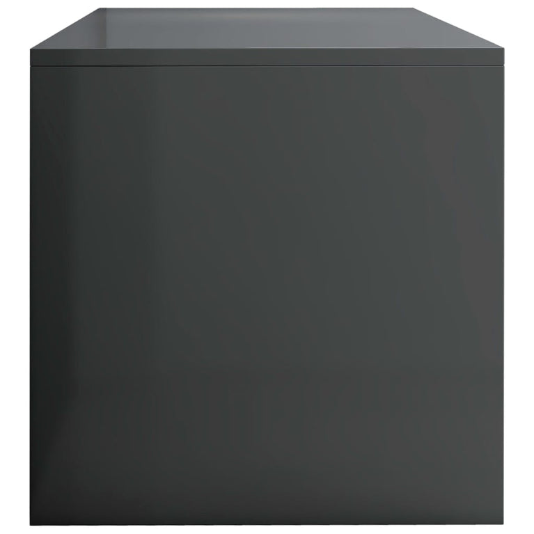 Tv-meubel 100x40x40 cm bewerkt hout hoogglans grijs MeubelReus