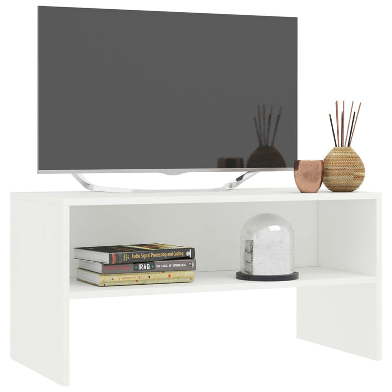 Tv-meubel 80x40x40 cm bewerkt hout wit MeubelReus