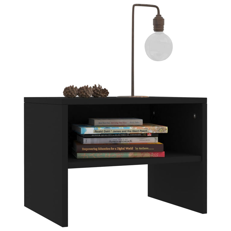 Nachtkastjes 2 st 40x30x30 cm bewerkt hout zwart MeubelReus