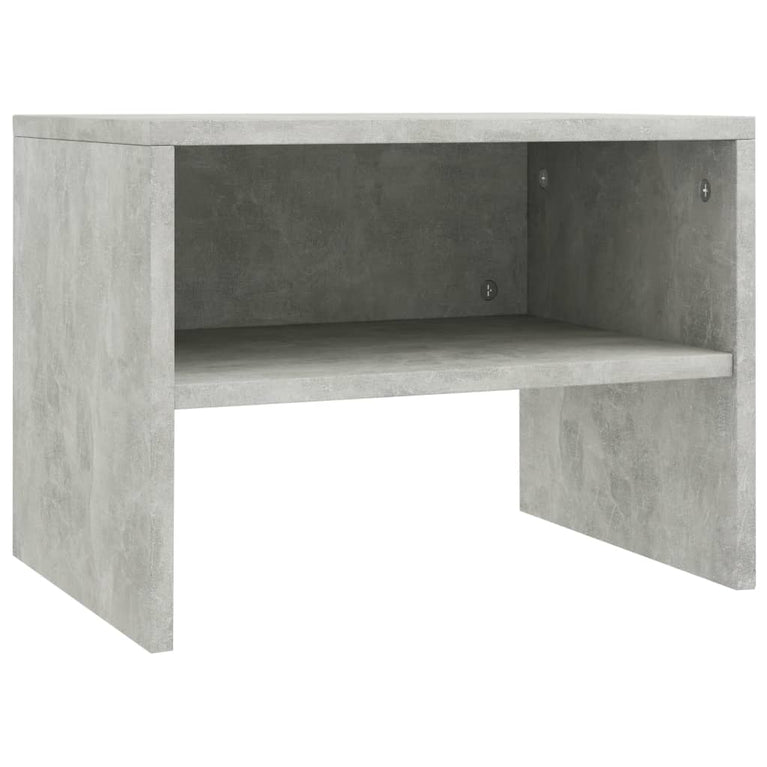 Nachtkastje 40x30x30 cm bewerkt hout betongrijs MeubelReus