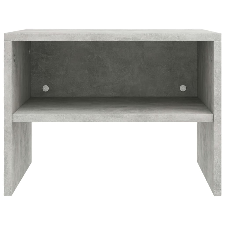 Nachtkastje 40x30x30 cm bewerkt hout betongrijs MeubelReus