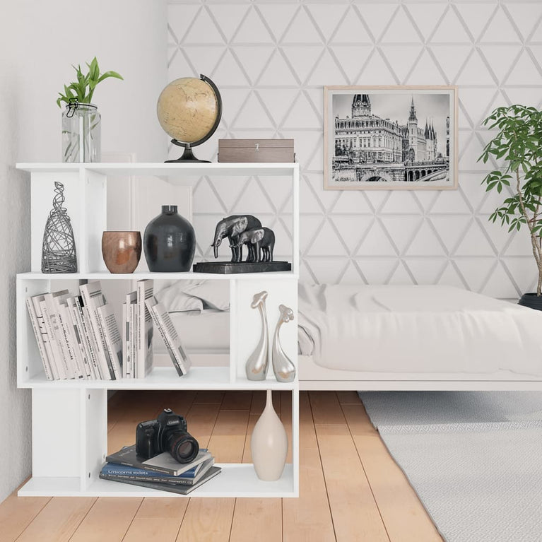 Boekenkast/kamerscherm 80x24x96 cm bewerkt hout wit MeubelReus