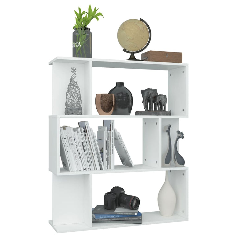 Boekenkast/kamerscherm 80x24x96 cm bewerkt hout wit MeubelReus