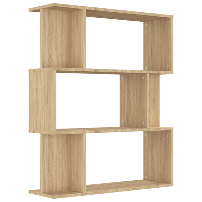 Boekenkast/kamerscherm 80x24x96 cm bewerkt hout sonoma eiken