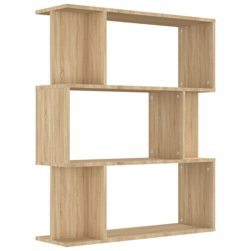 Boekenkast/kamerscherm 80x24x96 cm bewerkt hout sonoma eiken