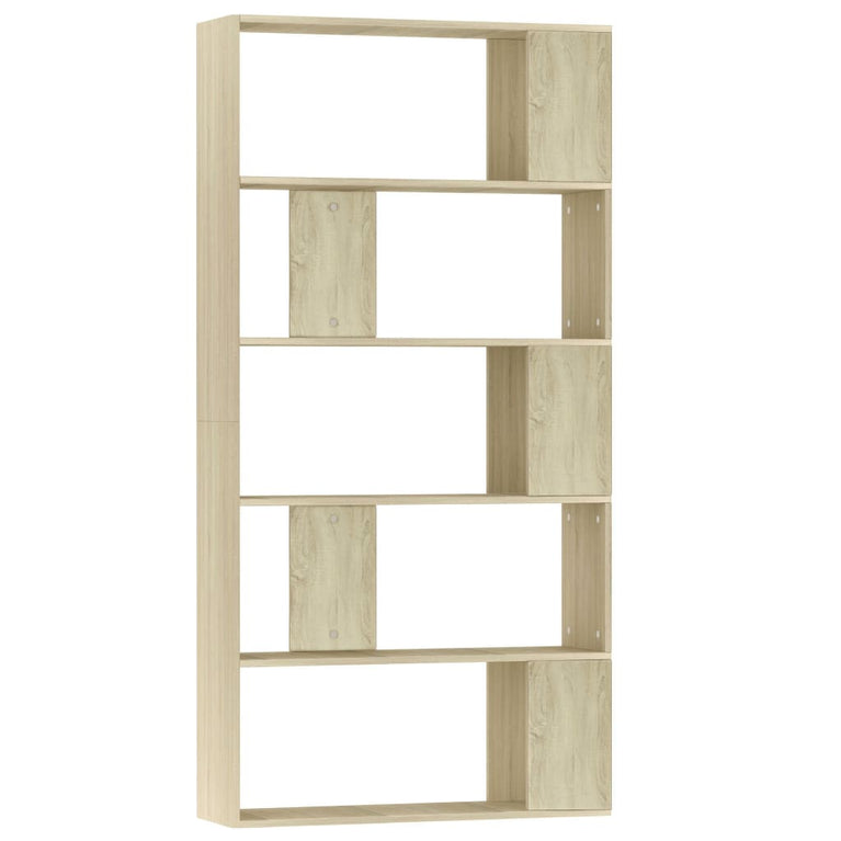 Boekenkast/kamerscherm 80x24x159 cm bewerkt hout sonoma eiken MeubelReus