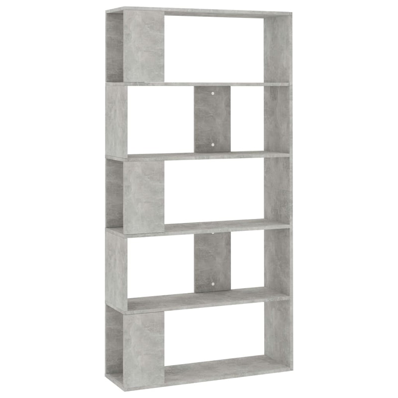 Boekenkast/kamerscherm 80x24x159 cm bewerkt hout betongrijs MeubelReus