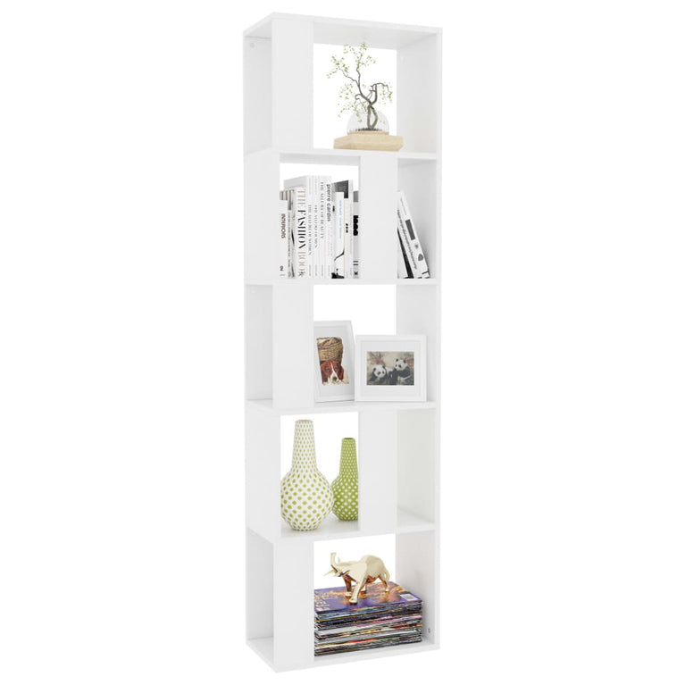 Boekenkast/kamerscherm 45x24x159 cm bewerkt hout wit MeubelReus