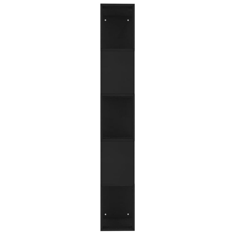 Boekenkast/kamerscherm 45x24x159 cm bewerkt hout zwart