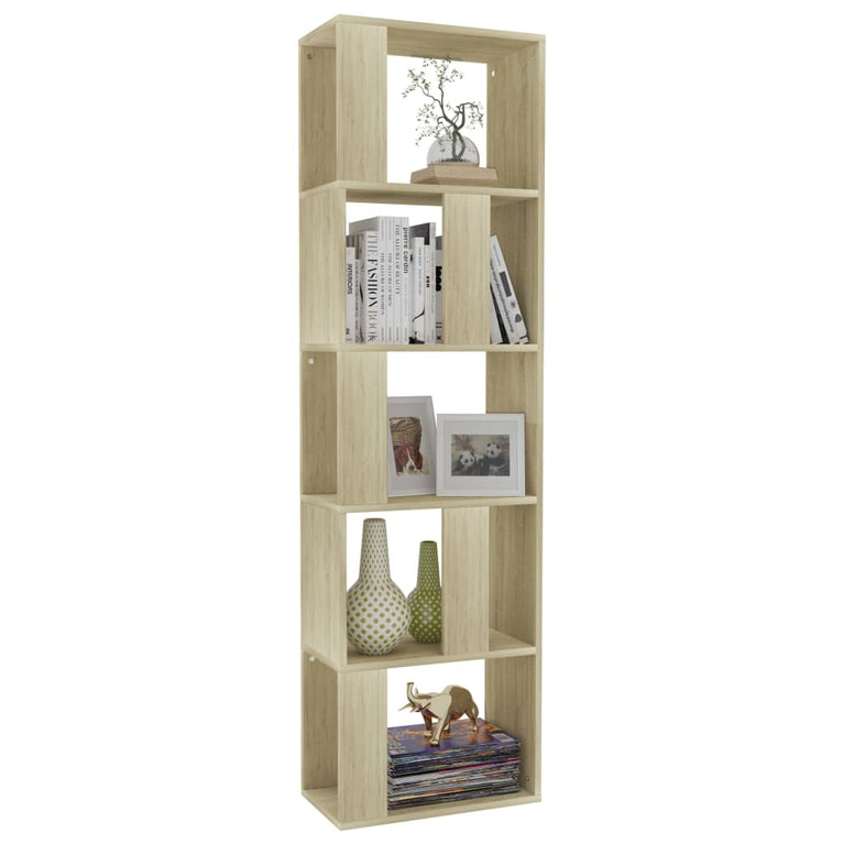 Boekenkast/kamerscherm 45x24x159 cm bewerkt hout sonoma eiken