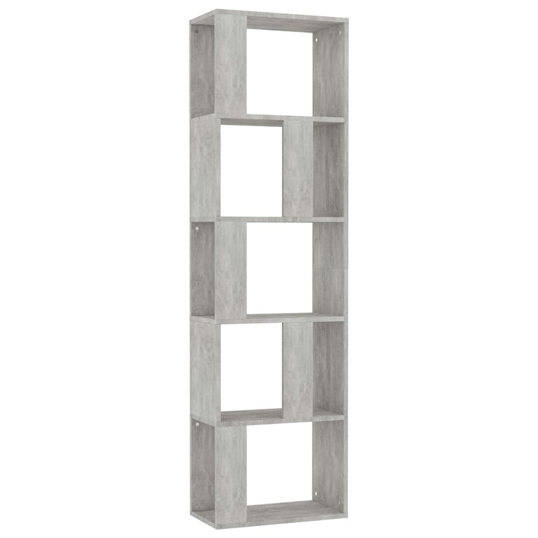 Boekenkast/kamerscherm 45x24x159 cm bewerkt hout betongrijs MeubelReus