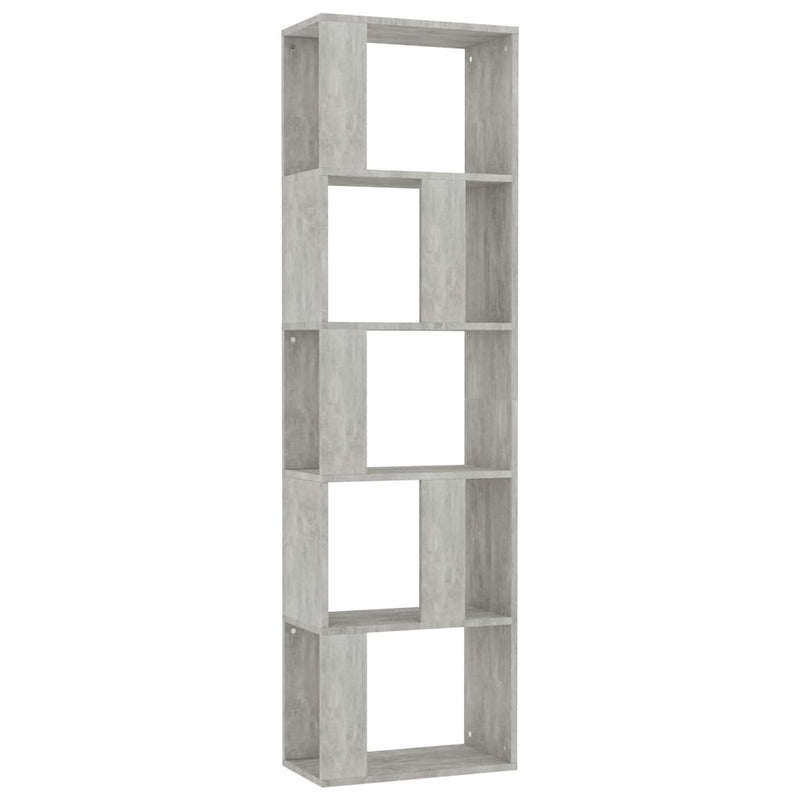 Boekenkast/kamerscherm 45x24x159 cm bewerkt hout betongrijs MeubelReus