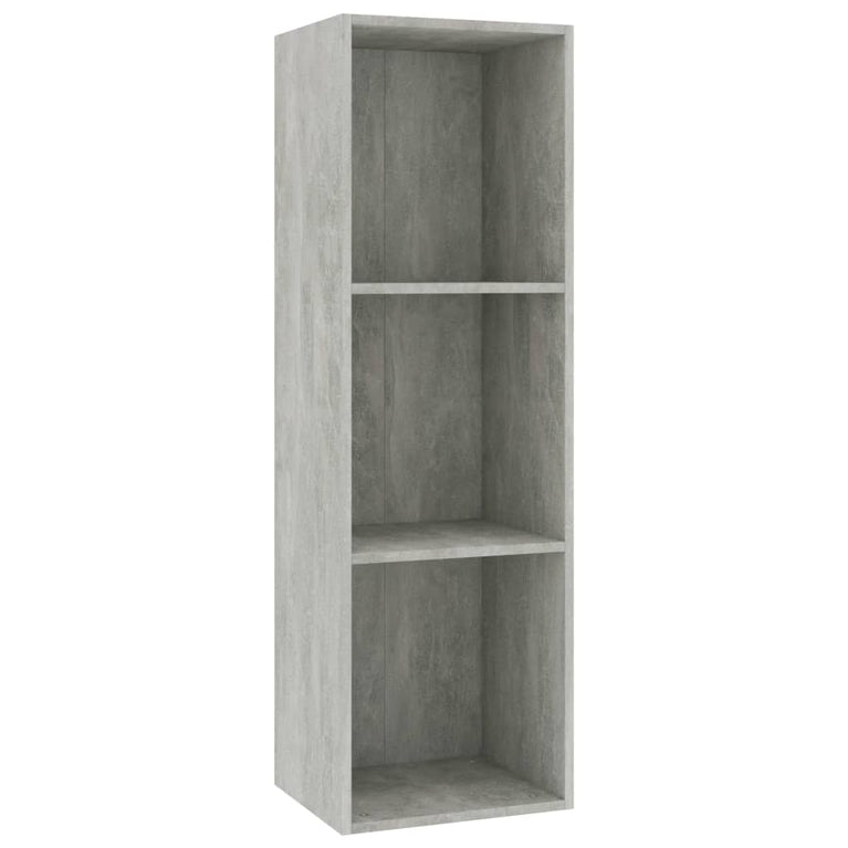 Boekenkast/tv-meubel 36x30x114 cm bewerkt hout betongrijs