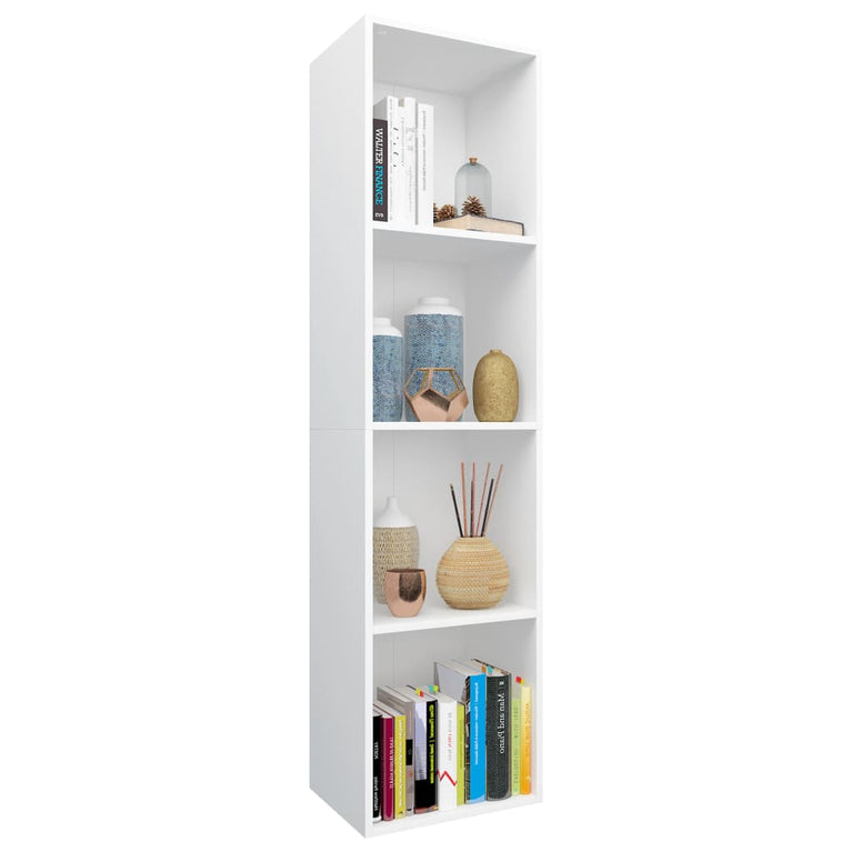 Boekenkast/tv-meubel 36x30x143 cm bewerkt hout wit MeubelReus