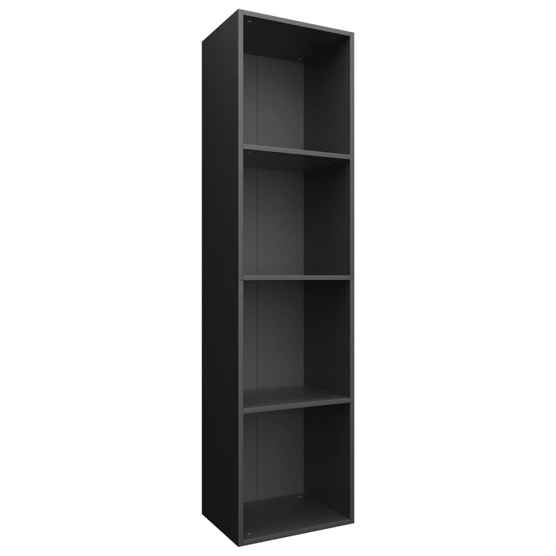 Boekenkast/tv-meubel 36x30x143 cm bewerkt hout zwart MeubelReus