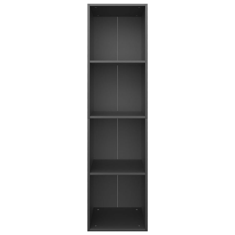 Boekenkast/tv-meubel 36x30x143 cm bewerkt hout zwart MeubelReus