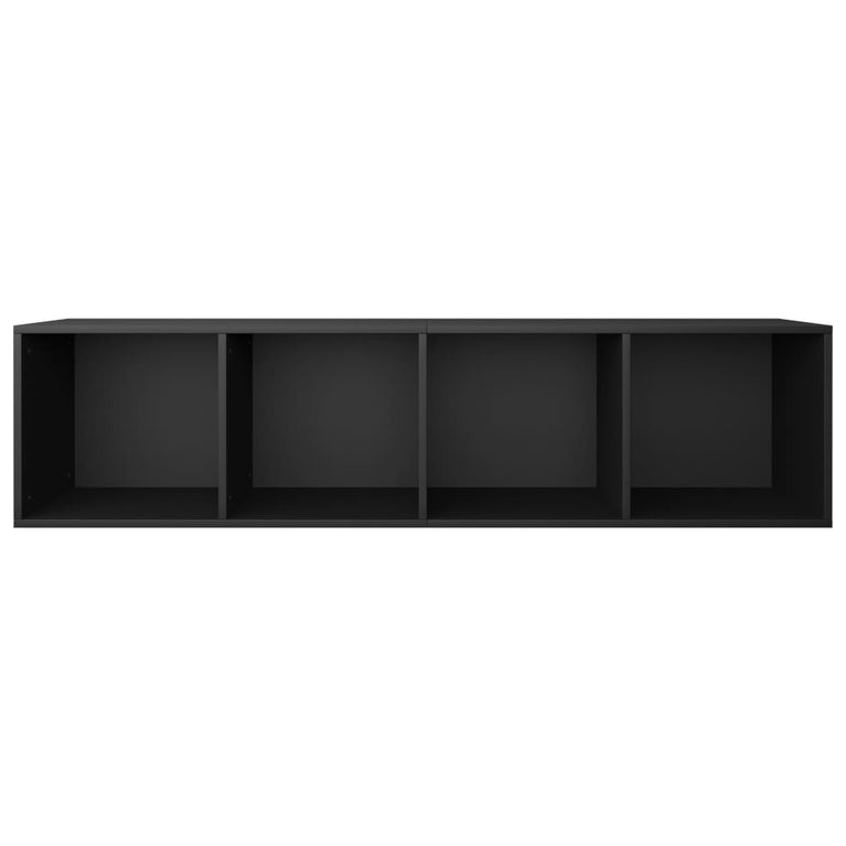 Boekenkast/tv-meubel 36x30x143 cm bewerkt hout zwart MeubelReus