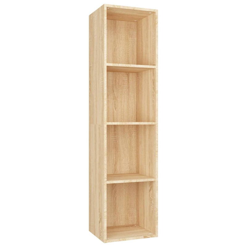 Boekenkast/tv-meubel 36x30x143cm bewerkt hout sonoma eikenkleur MeubelReus
