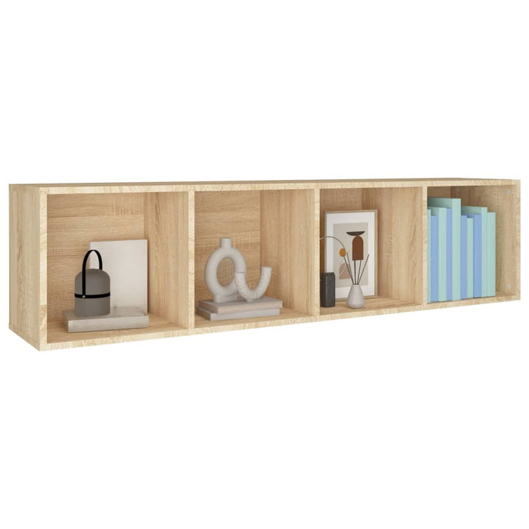 Boekenkast/tv-meubel 36x30x143cm bewerkt hout sonoma eikenkleur MeubelReus
