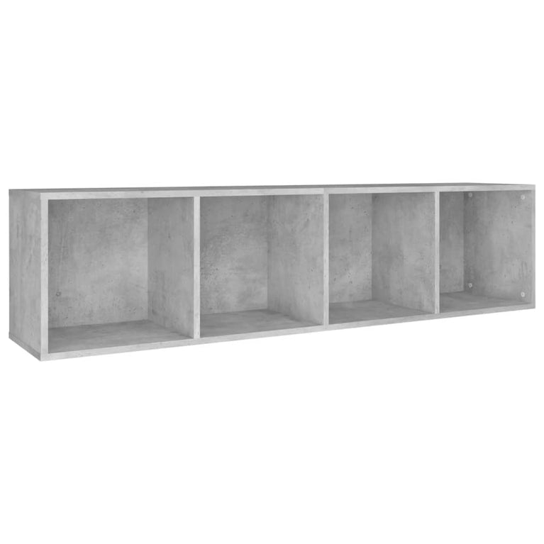 Boekenkast/tv-meubel 36x30x143 cm bewerkt hout betongrijs MeubelReus