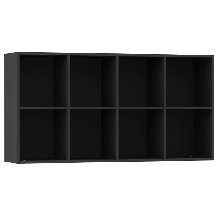 Boekenkast/dressoir 66x30x130 cm bewerkt hout zwart