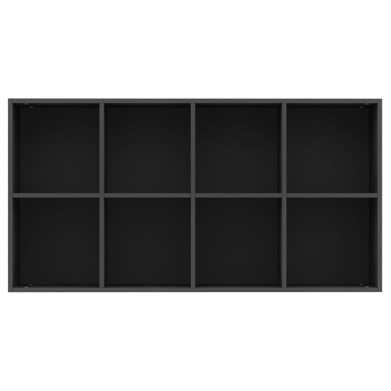 Boekenkast/dressoir 66x30x130 cm bewerkt hout zwart