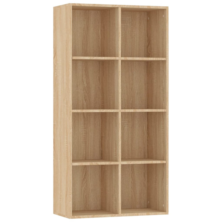 Boekenkast/dressoir 66x30x130 cm spaanplaat sonoma eikenkleurig