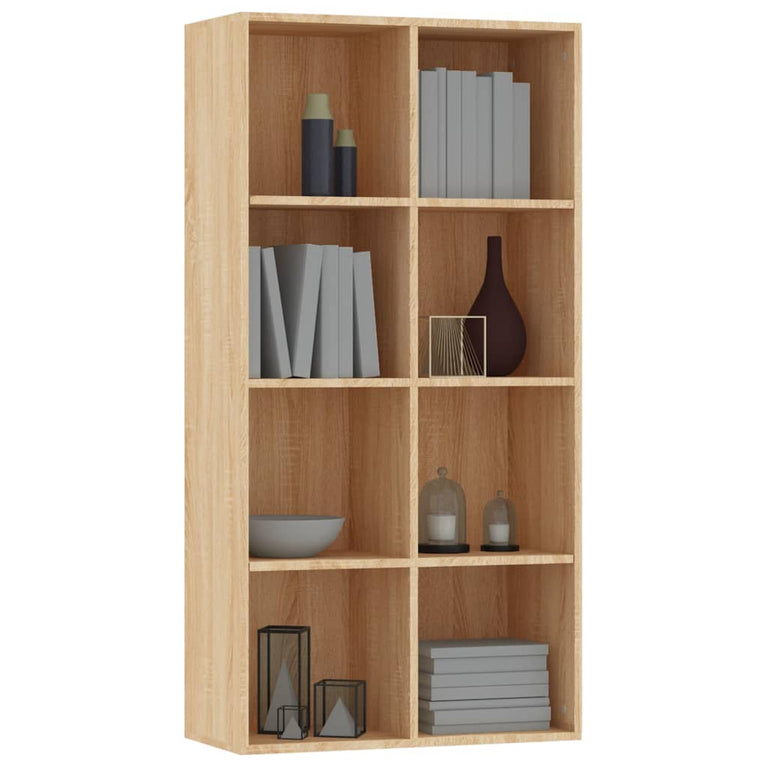 Boekenkast/dressoir 66x30x130 cm spaanplaat sonoma eikenkleurig