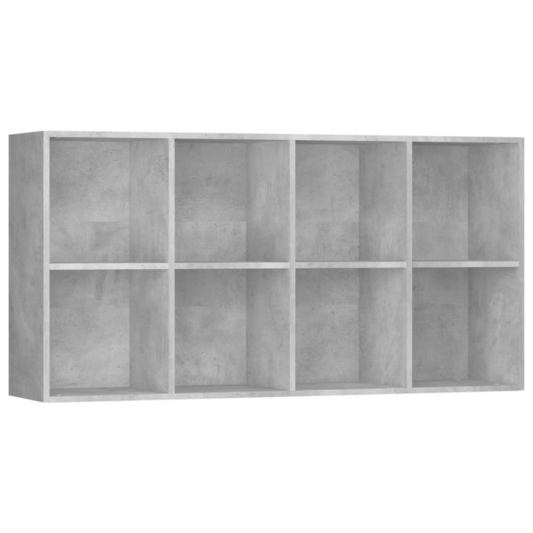 Boekenkast/dressoir 66x30x130 cm bewerkt hout betongrijs MeubelReus