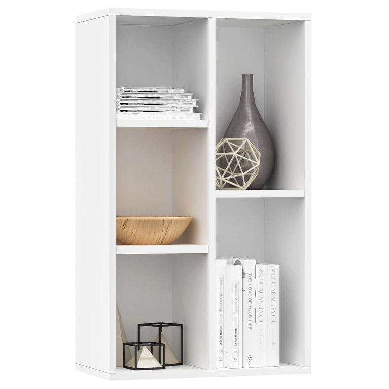 Boekenkast/dressoir 50x25x80 cm spaanplaat wit MeubelReus