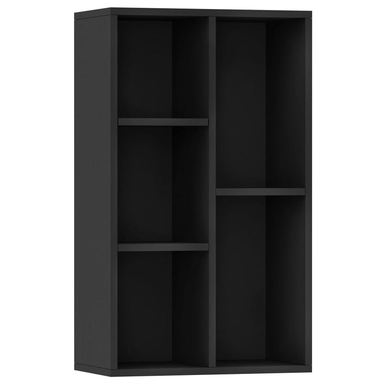 Boekenkast/dressoir 50x25x80 cm spaanplaat zwart
