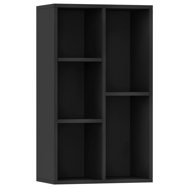 Boekenkast/dressoir 50x25x80 cm spaanplaat zwart