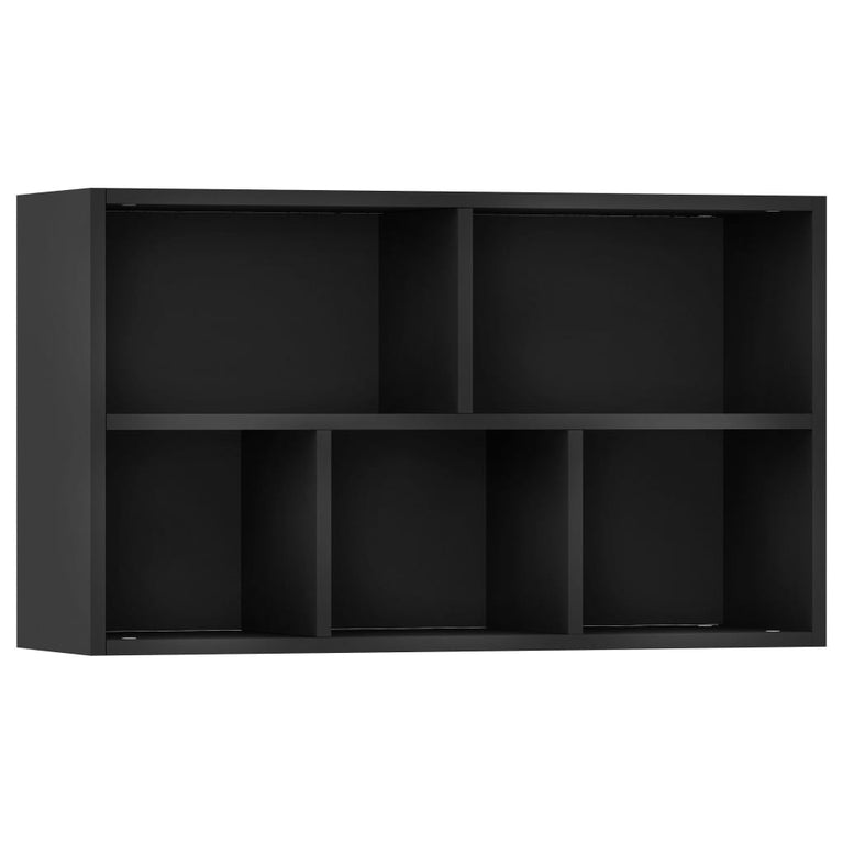 Boekenkast/dressoir 50x25x80 cm spaanplaat zwart