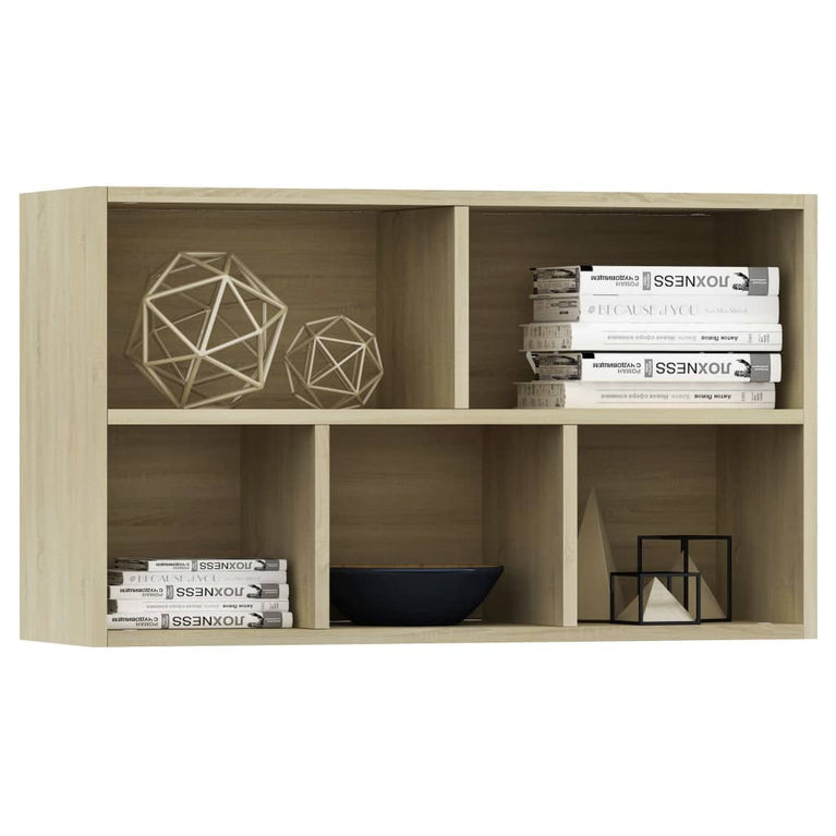 Boekenkast/dressoir 50x25x80 cm spaanplaat sonoma eikenkleurig MeubelReus