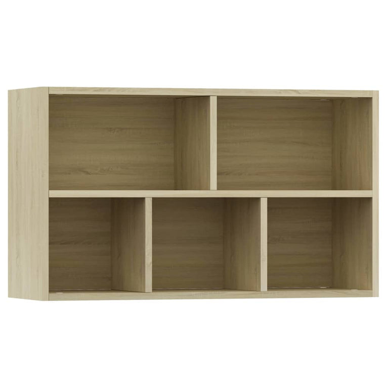Boekenkast/dressoir 50x25x80 cm spaanplaat sonoma eikenkleurig MeubelReus