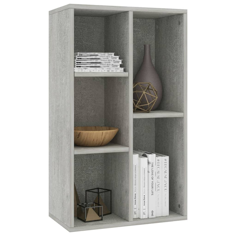 Boekenkast/dressoir 50x25x80 cm spaanplaat betongrijs MeubelReus