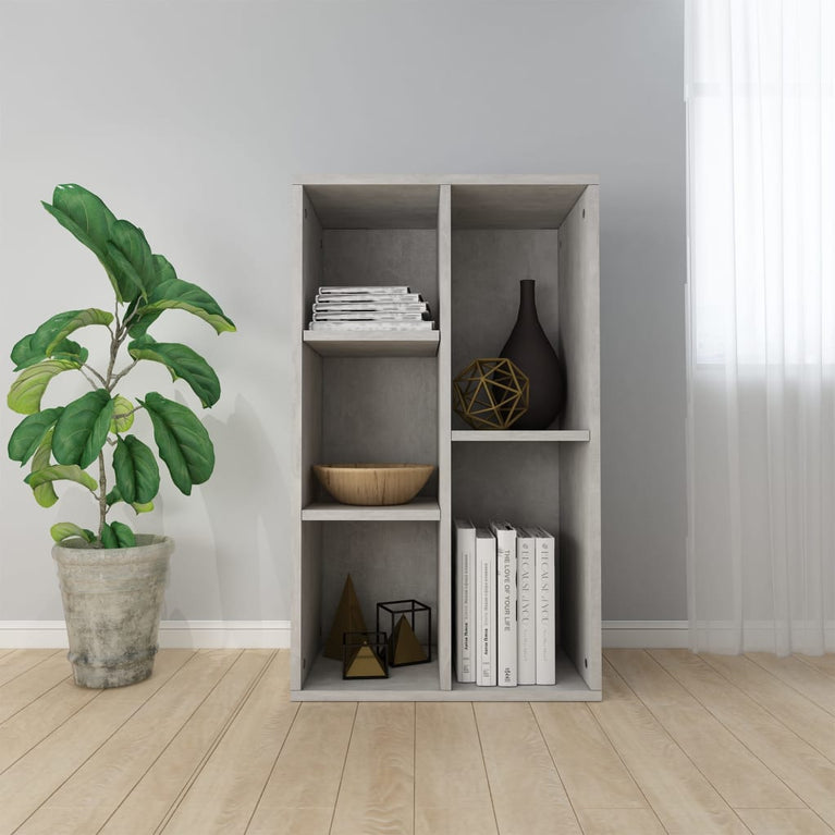 Boekenkast/dressoir 50x25x80 cm spaanplaat betongrijs MeubelReus