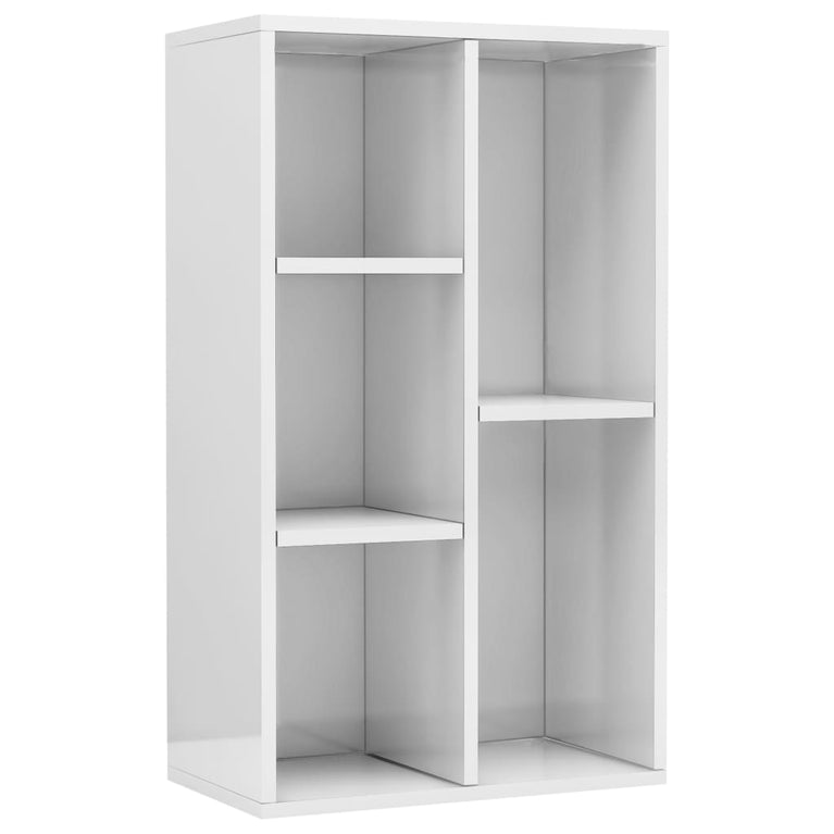 Boekenkast/dressoir 50x25x80 cm spaanplaat hoogglans wit MeubelReus