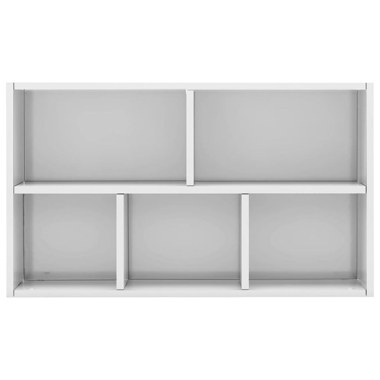 Boekenkast/dressoir 50x25x80 cm spaanplaat hoogglans wit MeubelReus
