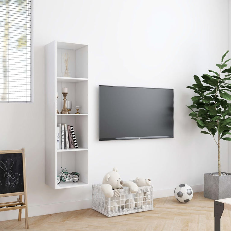 Boekenkast/tv-meubel 143x30x36 cm wit MeubelReus