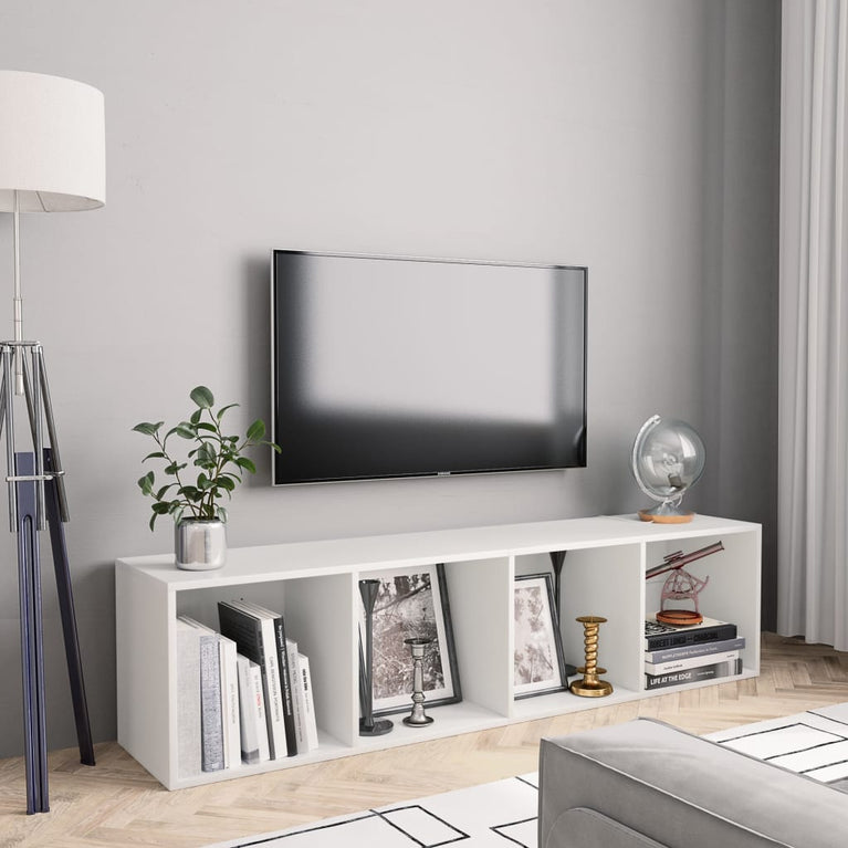 Boekenkast/tv-meubel 143x30x36 cm wit MeubelReus