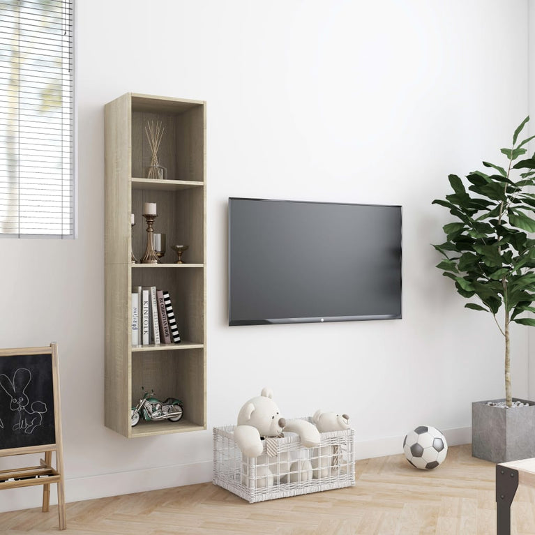 Boekenkast/tv-meubel 143x30x36 cm sonoma eikenkleurig MeubelReus