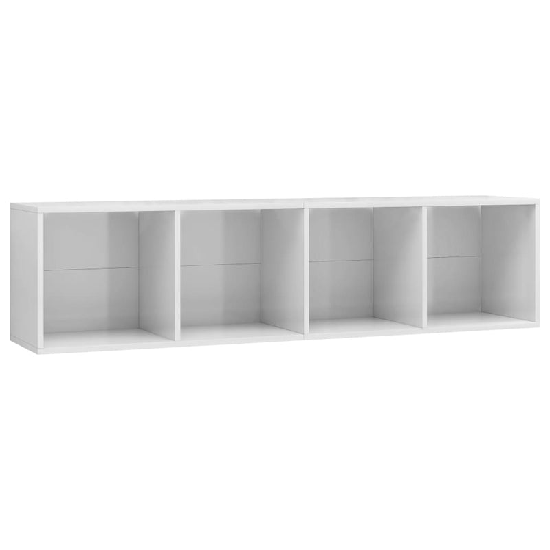 Boekenkast/tv-meubel 143x30x36 cm hoogglans wit MeubelReus