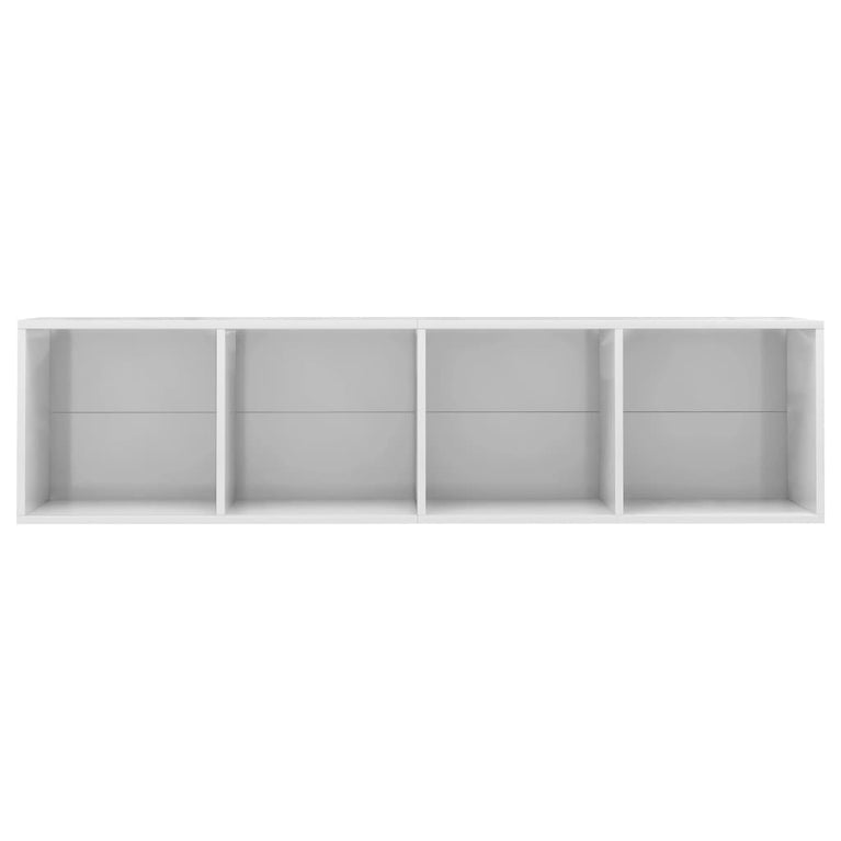 Boekenkast/tv-meubel 143x30x36 cm hoogglans wit MeubelReus