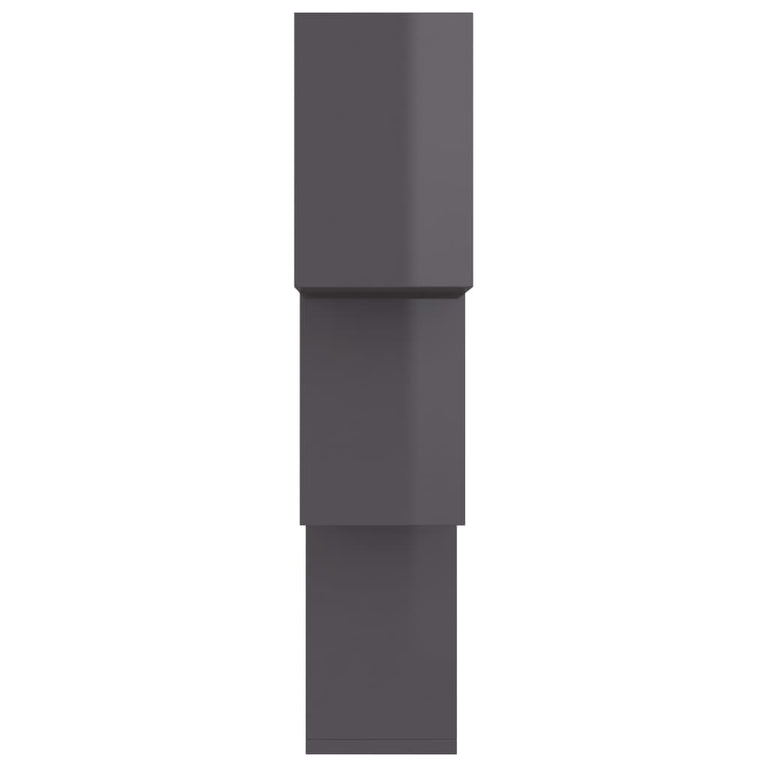 Wandschappen kubus 68x15x68 cm bewerkt hout hoogglans zwart MeubelReus